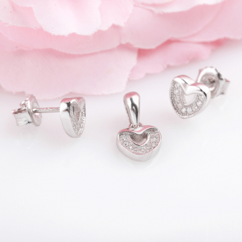 Bộ trang sức bạc Shine Heart 