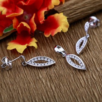 Bộ trang sức bạc Shine Leaf 