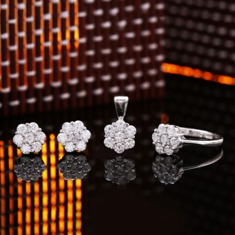Bộ trang sức bạc Shinee Flower