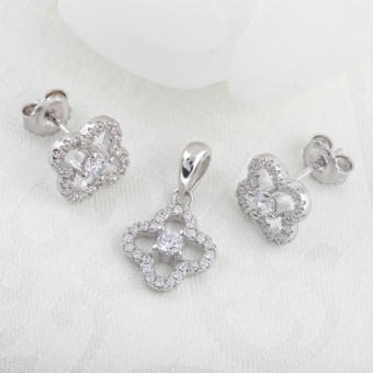 Bộ trang sức bạc Shinichi Flower 