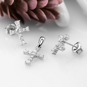 Bộ trang sức bạc Strong Cross
