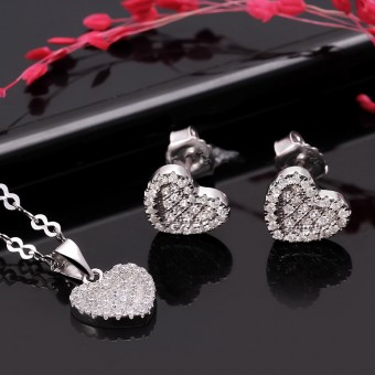 Bộ trang sức bạc Strong Heart