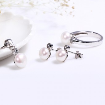 Bộ trang sức bạc Sunshine Pearl 