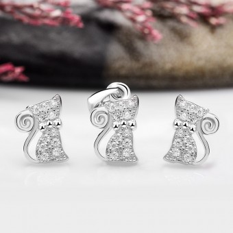 Bộ trang sức bạc The Cat