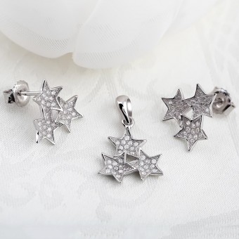 Bộ trang sức bạc Three Star 