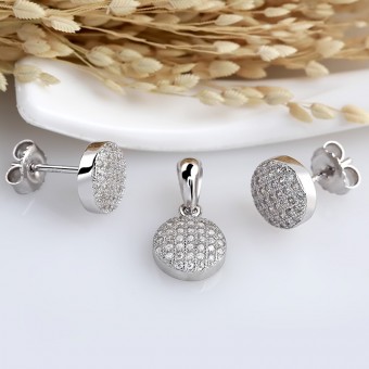 Bộ trang sức bạc Zica Circle 