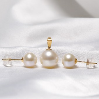 Bộ trang sức vàng 18k ngọc trai thật Pety 6-9mm