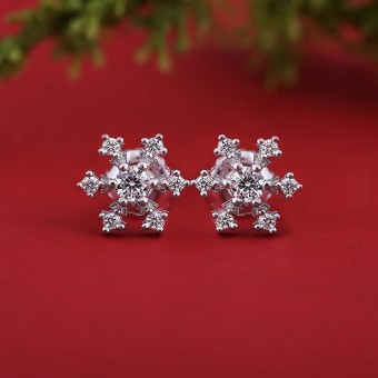 Bông tai bạc Amazing Snowflakes