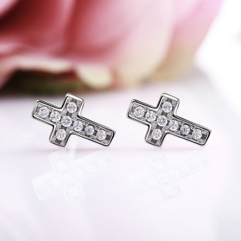Bông tai bạc Curtis Cross