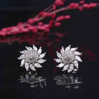 Bông tai bạc Daisy Flower