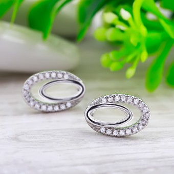 Bông tai bạc Domin Love