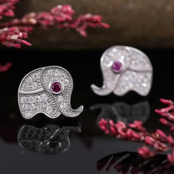 Bông tai bạc Elephant