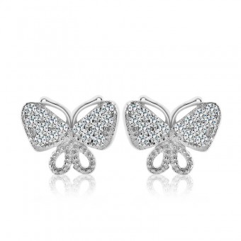 Bông tai bạc Gem Butterfly