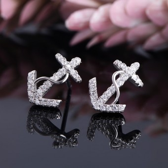Bông tai bạc Janna Anchor