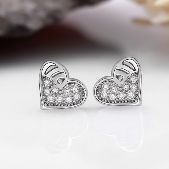 Bông tai bạc Little Heart