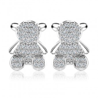 Bông tai bạc Lovely Bear