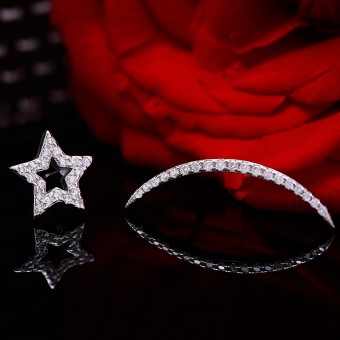 Bông tai bạc Moon Star 