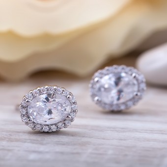 Bông tai bạc Nivian Oval
