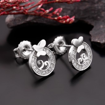 Bông tai bạc Pretty Circle