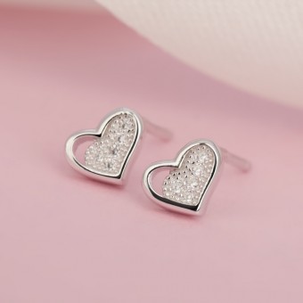 Bông tai bạc Pure Heart