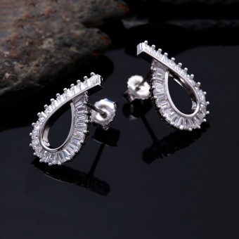 Bông tai bạc Shine Haxava