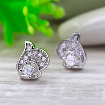 Bông tai bạc Shini Love