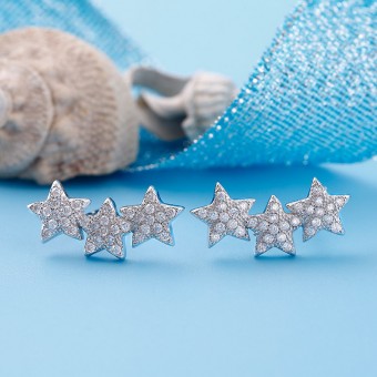 Bông tai bạc Star And Star