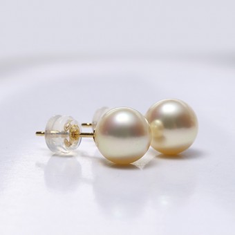 Bông tai vàng 18k ngọc trai Akoya 8.5-9mm Yel