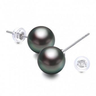 Bông tai vàng 18K ngọc trai Tahiti 9-11mm Asuna