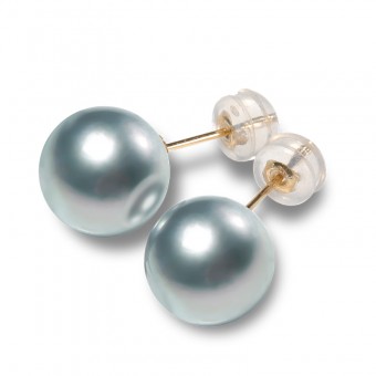 Bông tai vàng 18k ngọc trai Tahiti 9-10mm Azalea