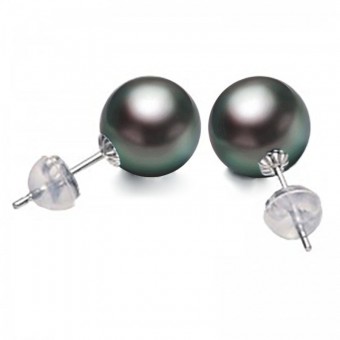 Bông tai vàng 18k ngọc trai Tahiti 8-12mm Magnolia