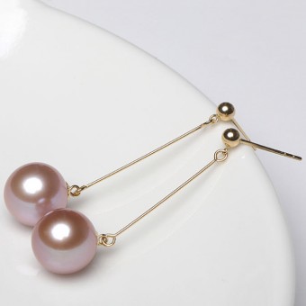 Bông tai vàng 18K ngọc trai thật 8-13mm Yui