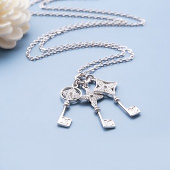 Dây chuyền bạc LV Key