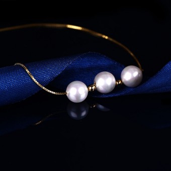 Dây chuyền bạc White Pearls