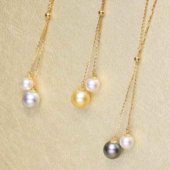 Dây chuyền vàng 18k ngọc trai biển 8-10mm Niki