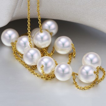 Dây chuyền vàng 18k ngọc trai biển Akoya 7.5-8mm Zala