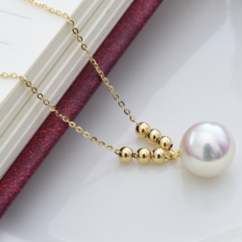 Dây chuyền vàng 18k ngọc trai Akoya 8-9mm Gira
