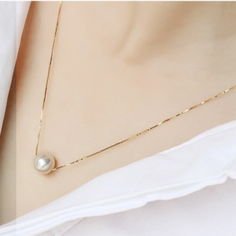 Dây chuyền vàng 18k ngọc trai biển Akoya 8-9mm Tora