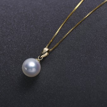 Dây chuyền vàng 18k ngọc trai biển Akoya 8-9mm Deri