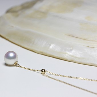 Dây chuyền vàng 18k ngọc trai Akoya 8-9mm Kori