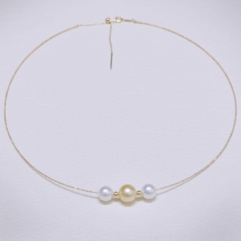 Dây chuyền vàng 18k ngọc trai biển Akoya 8-9mm Tuberose