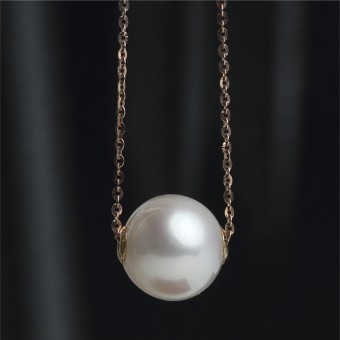 Dây chuyền vàng 18k ngọc trai biến 9-9.5mm Akoya Disa 