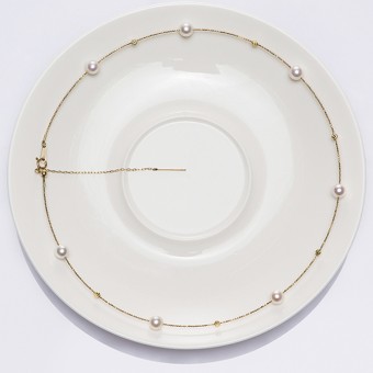 Dây chuyền vàng 18k ngọc trai biển Akoya Juni