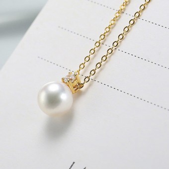 Dây chuyền vàng 18k ngọc trai biển Akoya Nemo