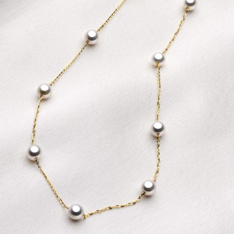 Dây chuyền vàng 18k ngọc trai biển Akoya Noza