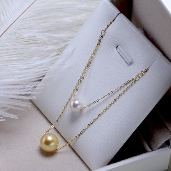 Dây chuyền vàng 18k ngọc trai biển Nio 