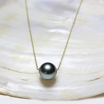 Dây chuyền vàng 18k ngọc trai biển Tahiti 8-13mm Fery