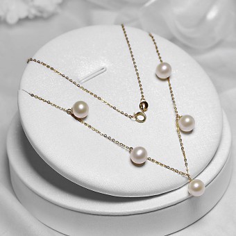 Dây chuyền vàng 18k ngọc trai Dara