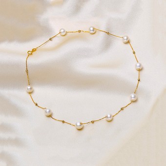  Dây chuyền vàng 18k ngọc trai Eling          