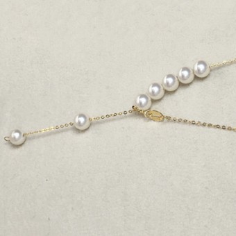 Dây chuyền vàng 18k ngọc trai ngọt Gile 